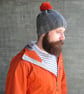 Bobble Hat in Petrol Green Chunky Yarn  - Image 6