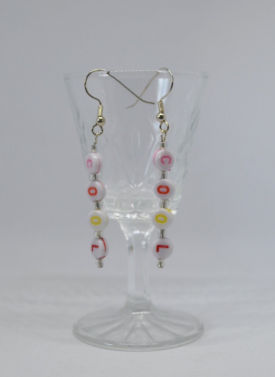 Acrylic "Cool" Earrings