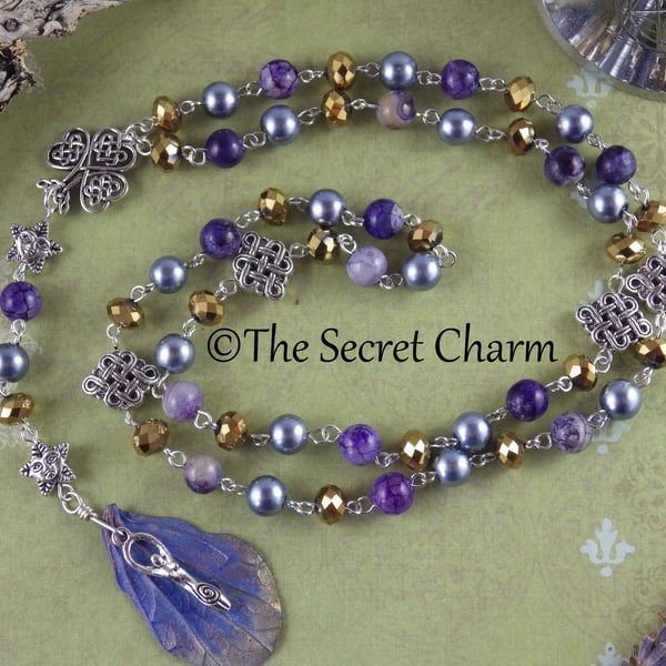Celtic Goddess Necklace, Handmade Jewellery, Gemstone & Crystal