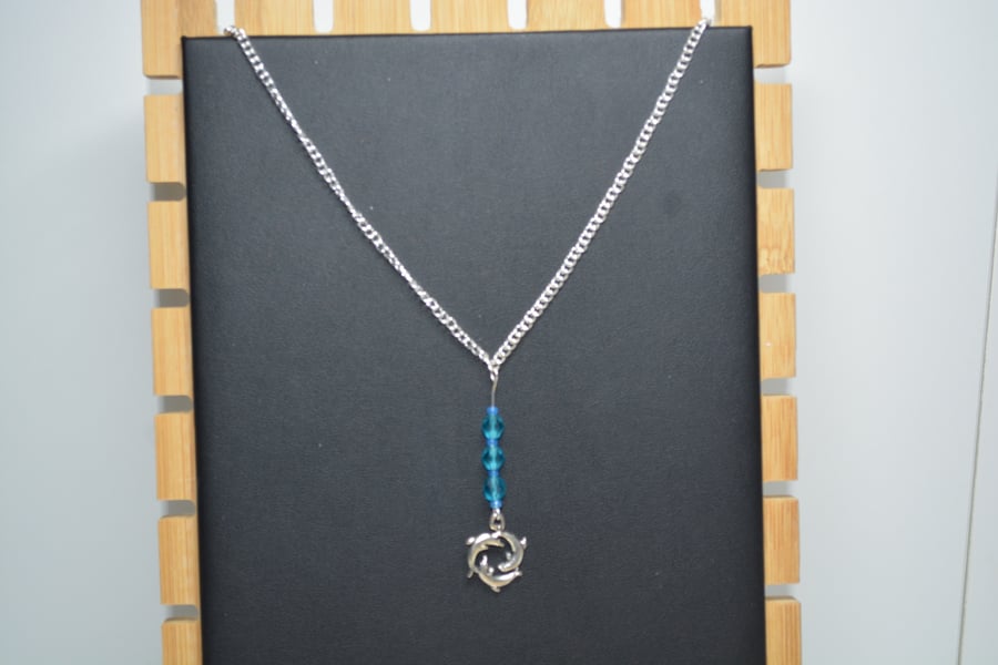 Silver Dolphin Charm Necklace