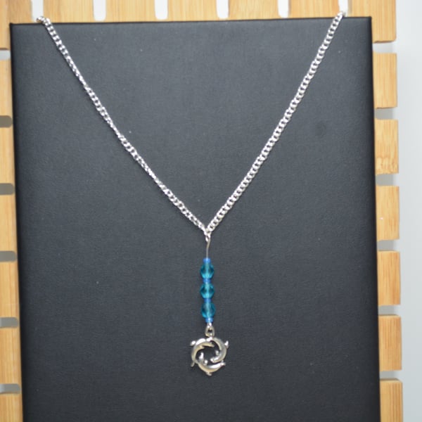 Silver Dolphin Charm Necklace