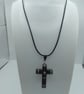 Black cross pendant necklace - Image 2