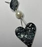 Stunning Splash Bead and Heart Dangle Earrings - Image 4
