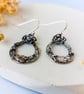 Forest-Inspired Teardrop Earrings – Recycled Fine Silver - Image 3