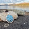 Silver and Hubei turquoise necklace 