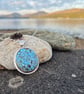 Silver and Hubei turquoise necklace 