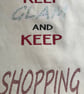 Organic Cotton tote bag with slogans on reusable, washable tote bag. - Image 2