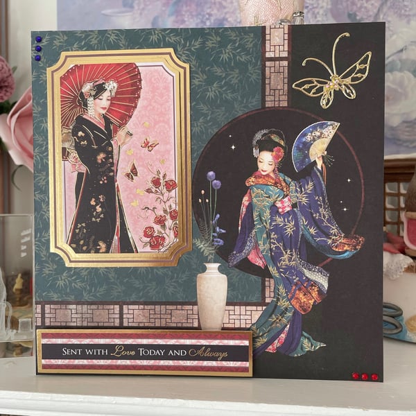 Sent with Love Oriental Greeting Card