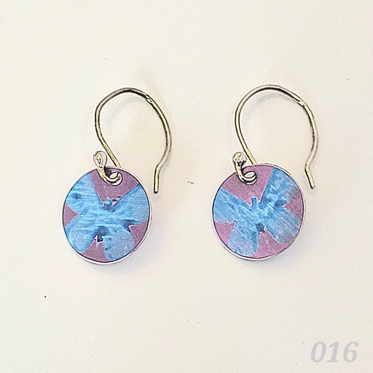 016 - Handmade Aluminium and Silver Reversible Earrings