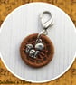 Dorset Button in Chestnut Brown with  Fox Charm - Image 1