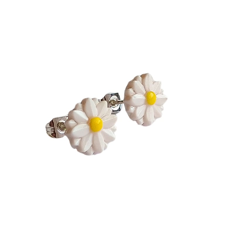Daisy Studs, Flower Earrings, Summer Jewellery