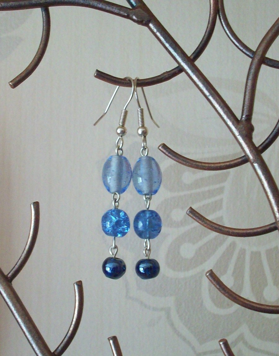 Shades of blue earrings