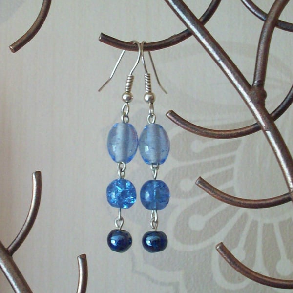 Shades of blue earrings