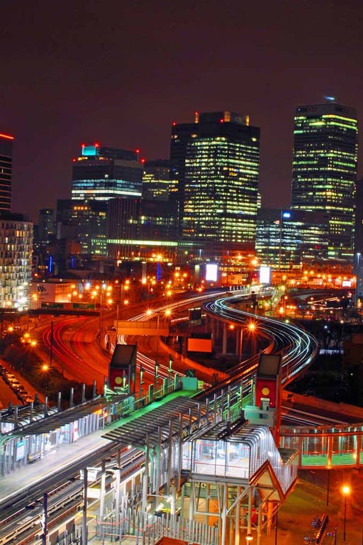 East India Dock Station Canary Wharf London 12"x18" Print