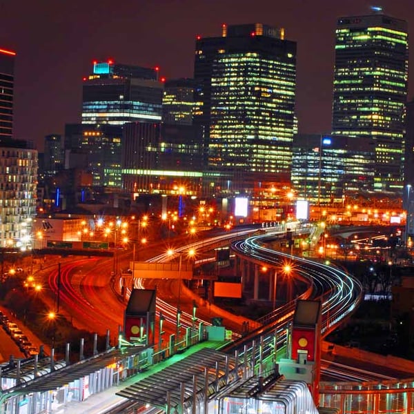 East India Dock Station Canary Wharf London 12"x18" Print