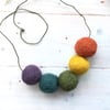 Needle Felted Bead Necklace