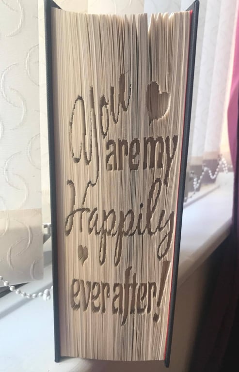 You are my Happily ever after CUT & FOLD Book Folding Pattern - EMAILED PDF PATT