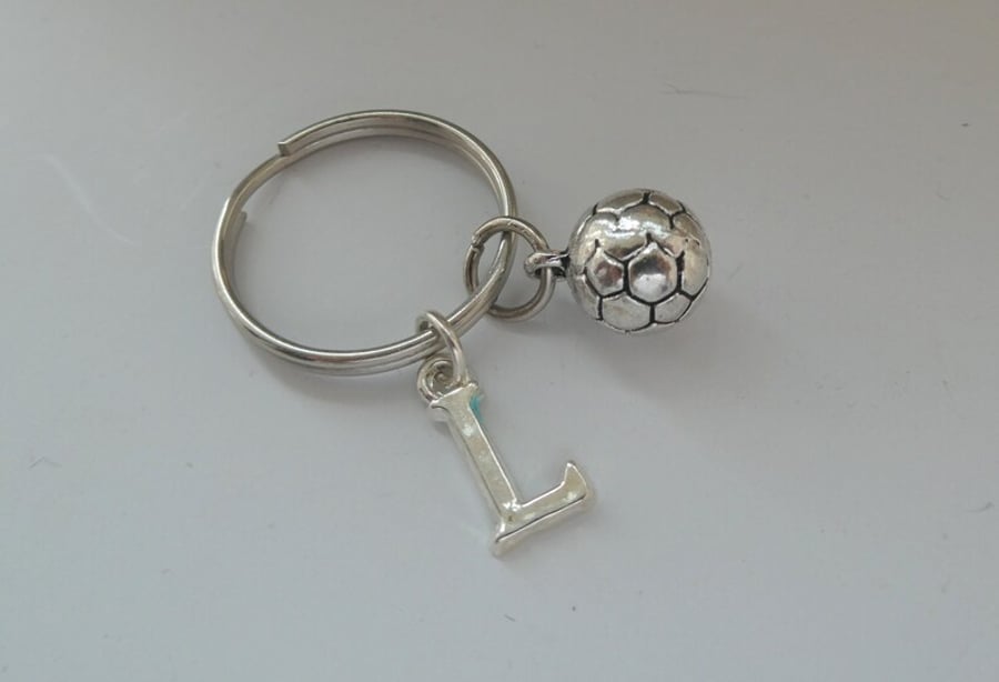Football keyring, Football initial keychain