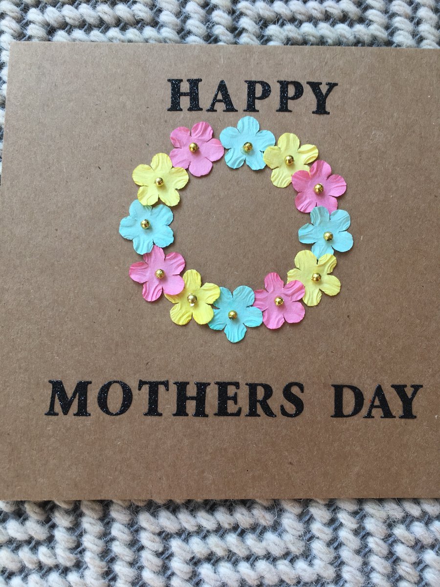 Mother’s Day Card-Mother’s Day-Floral Mother’s Day Card-Wreath 