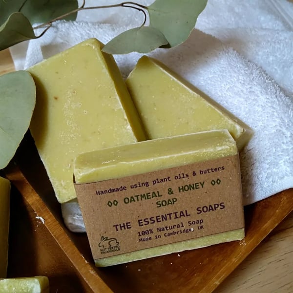Soap, Oatmeal & Honey, Dry Skin, Sensitive Skin, Organic, Eczema Soap, Gift