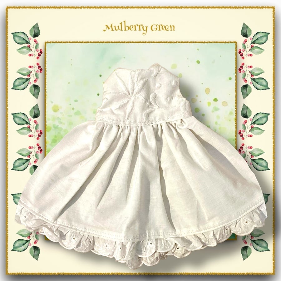 White Embroidered Bodice Dress