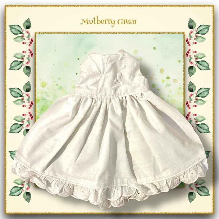 White Embroidered Bodice Dress