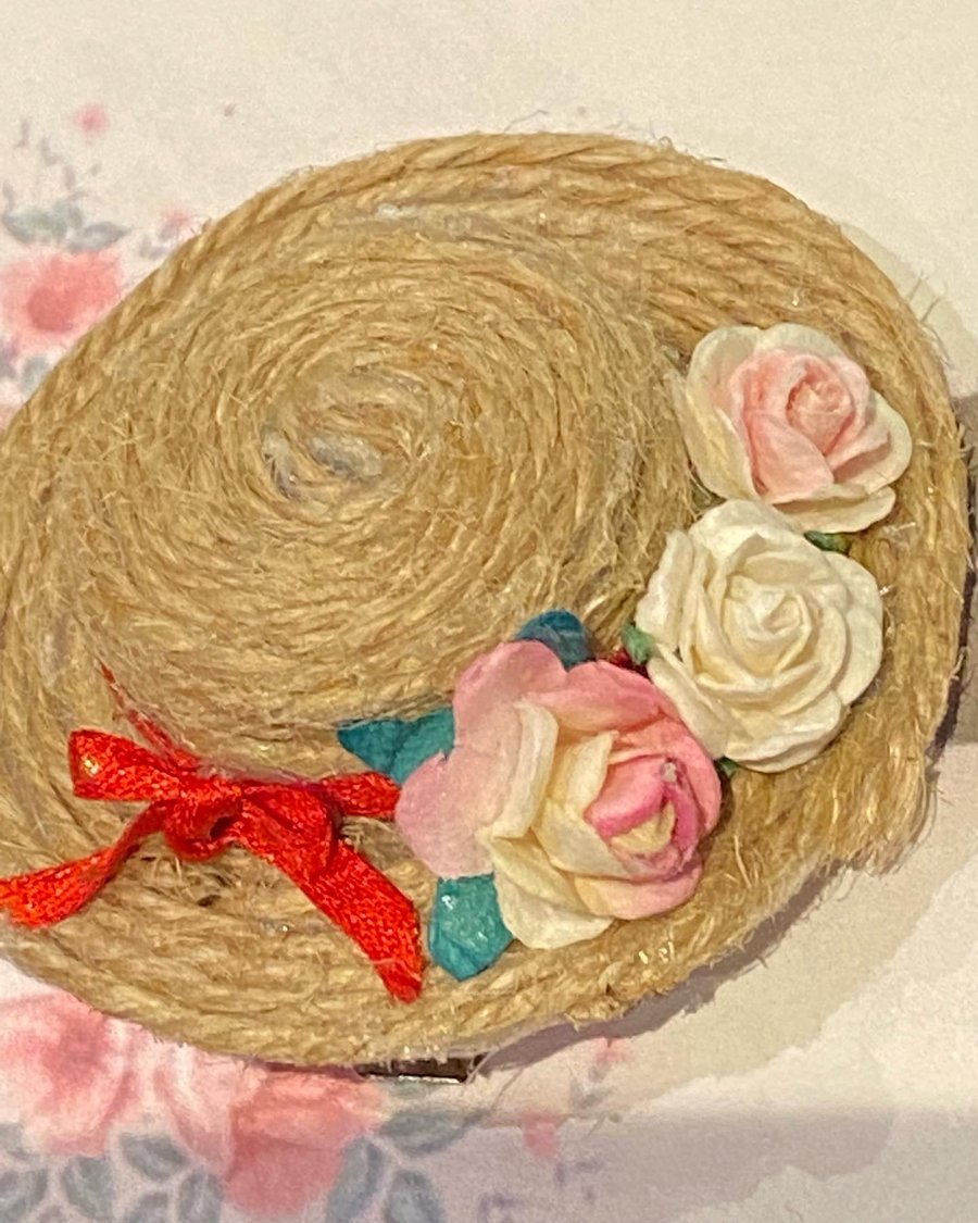 Handmade Flower bonnet clip
