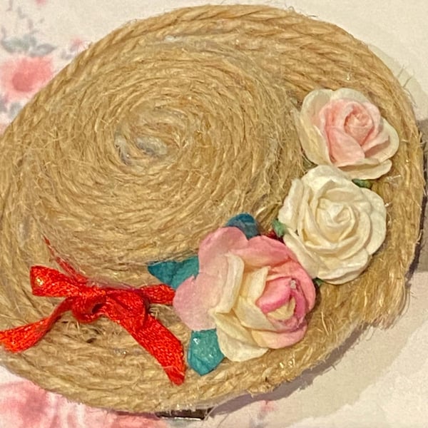 Handmade Flower bonnet clip