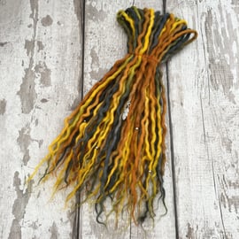 Safari Sunset - Wool Dreadlocks - Choose Your Amount and Length 