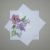 hand painted floral blank card ( ref FA 189 A5 )