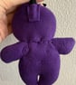 Skeleton Plush Bag Charm (purple & white) - Image 4