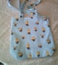 Fabric Shoulder with Minions on Pale Blue