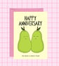 Pear Anniversary Card