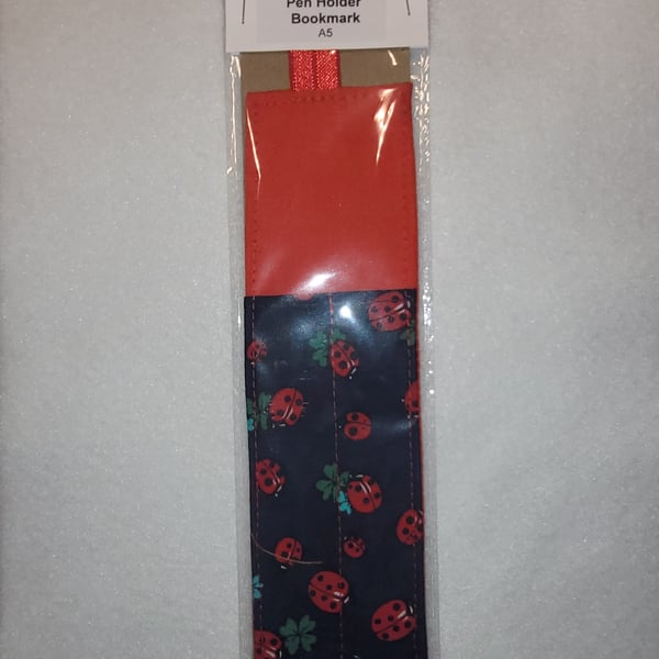 Pen Holder Bookmark - Ladybirds A5