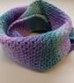 Crochet Infinity Scarf (Pastel Peacock) - cosy and stylish! - Image 2