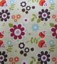 Riley Blake Little Matryoshka Flower Pattern Green Fabric Fat Quarter - Image 1