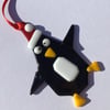 Fused glass drunken penguin Christmas decoration