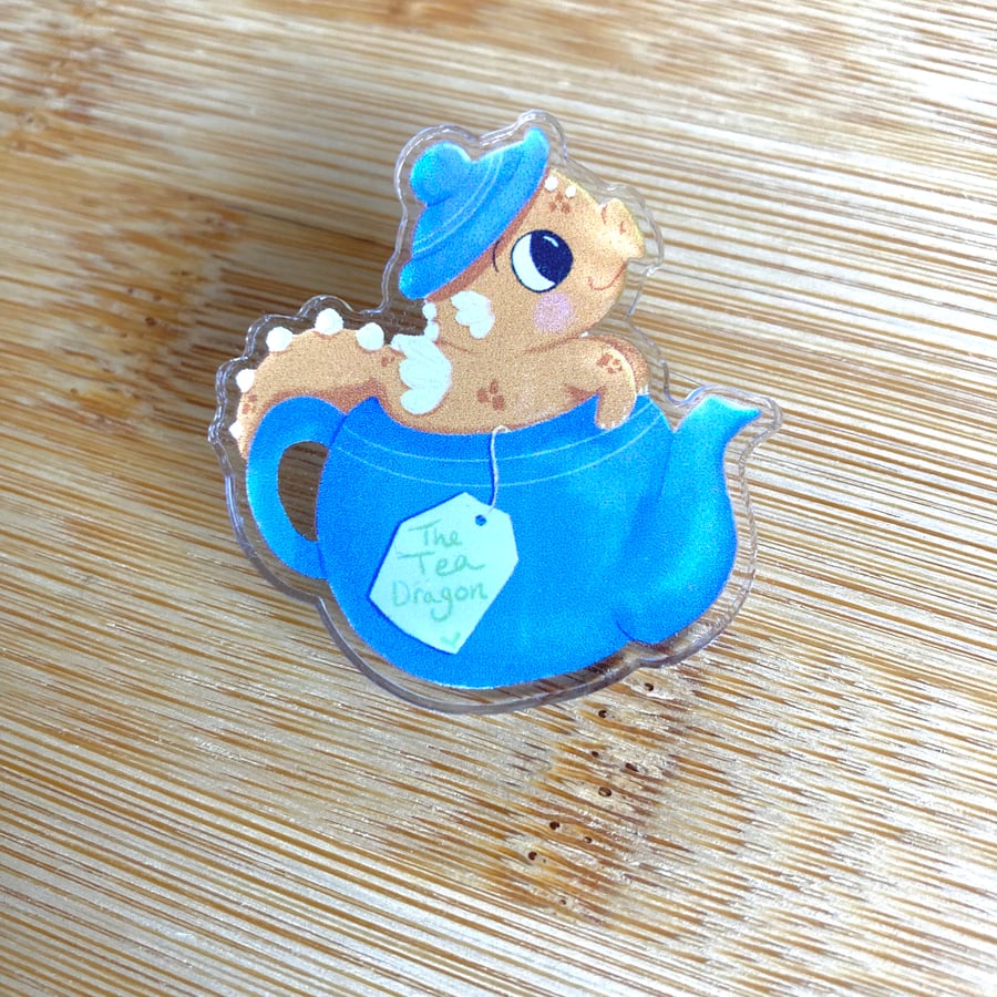 The Tea Dragon, Teapot acrylic pin