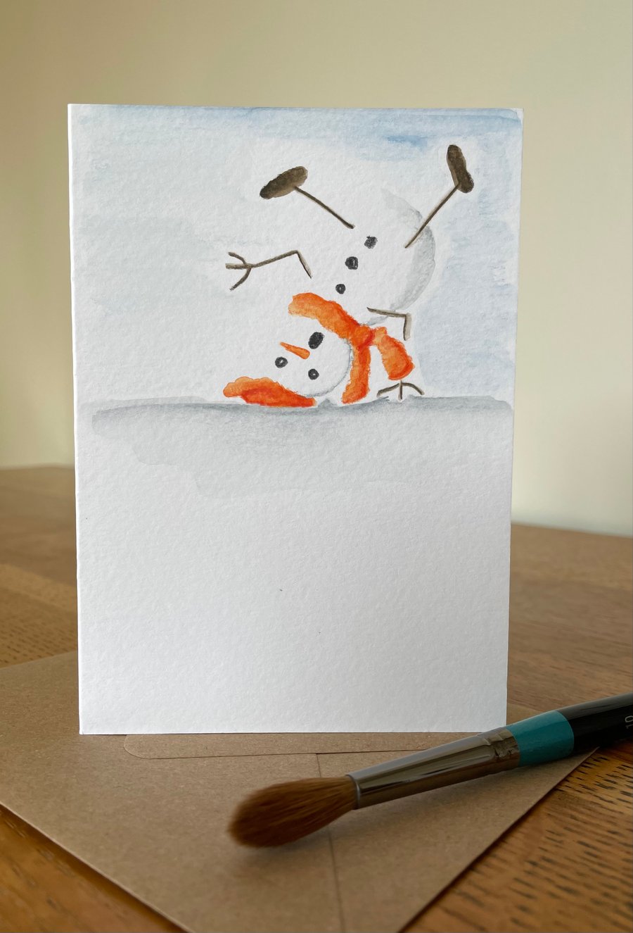 Hand painted Personalised Christmas card