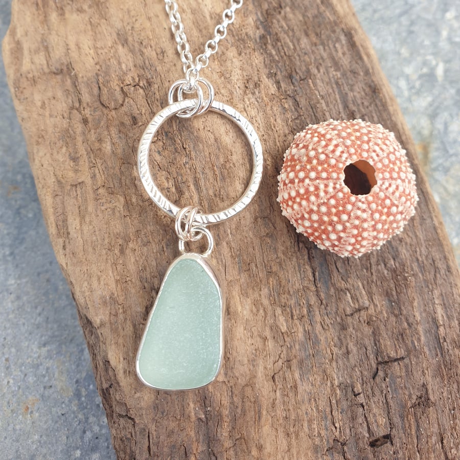 Sterling silver seaglass pendant