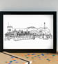 West Kirby Wirral Skyline Art Print - Image 3
