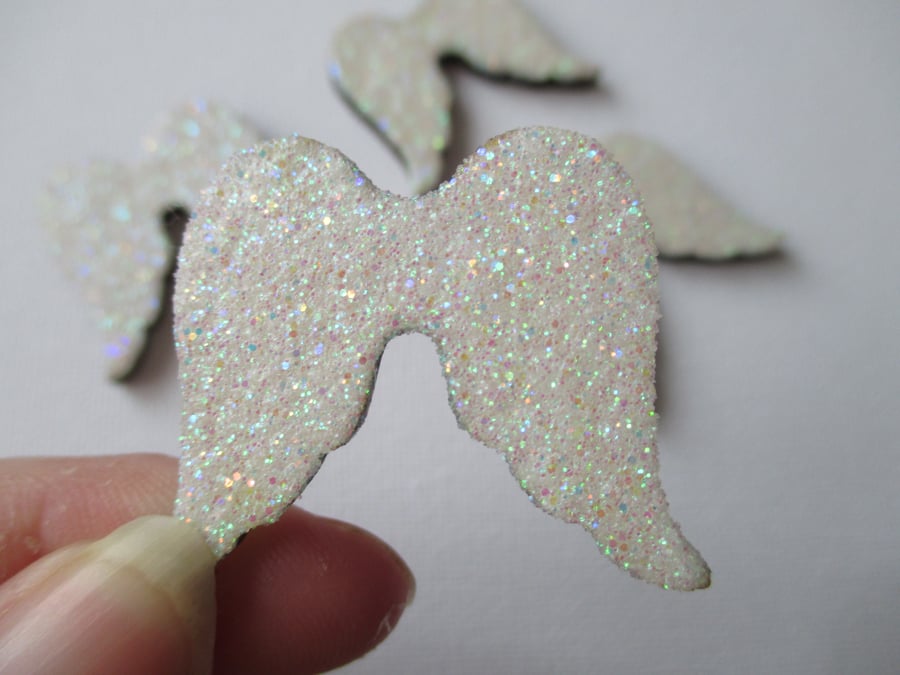 Memorial Angel Wings with Glitter ideal for adding to signs and heart portraits