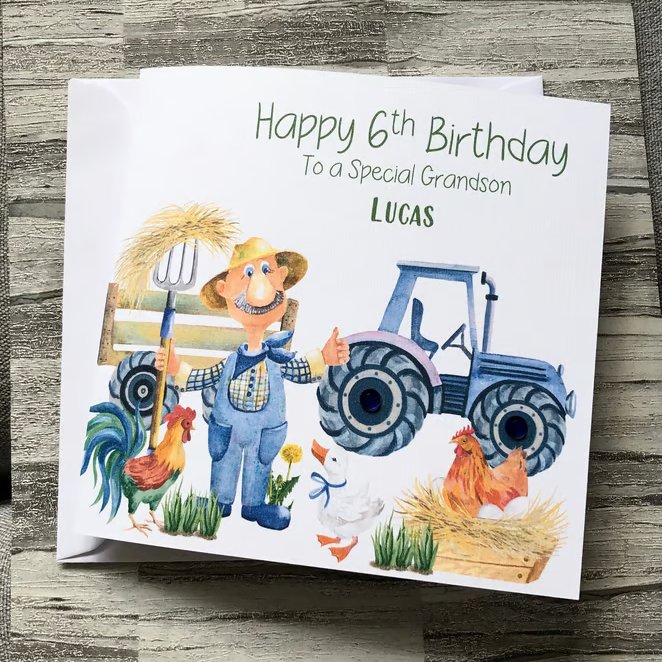 Personalised Birthday Card, for boy or girl, all relations, 1st, 2nd, 3rd, 4tH