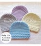 Crochet Baby Hat Pattern PDF Puff V Stitch Newborn to 6 Months