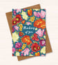 Thinking of You Tulip Card – Hand-Drawn Design, Blank Inside with Kraft Envelope - Image 3