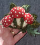 Needle Felted Toadstool Mushroom Hair Clip Handmade Hair Accessory - Image 7