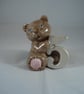 Ceramic Animal Birthday Celebration Bear Number Five Figurine Ornament. - Image 1