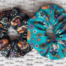 Day of Dead Hair Scrunchies Pack 2 Mixed 