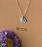 .999 Fine Silver Layered Double Disc Pendant Necklace, Textured Sea Pebble - Image 5