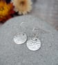 Sterling Silver Spiral Pattern Disc Earrings - JBJ1093 - Image 2